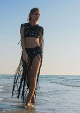 Tulum Macrame Skirt | Black