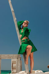Delya Skirt and Top Set | Green