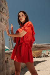 Tasa Dress | Neon Orange