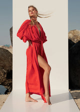 Aphrodite Robe Dress | Neon Orange