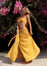 Zyna Skirt and Top Set | Mustard Yellow