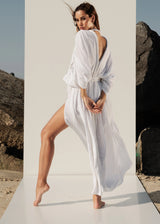 Aphrodite Robe Dress | White