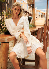Delya Skirt and Top Set | White