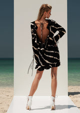 Open Back Short Satin Dress Zoe The Label