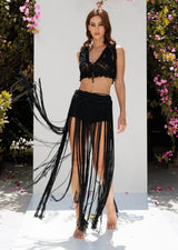 macrame top lace matching skirt beachcity beachwear zoethelabel