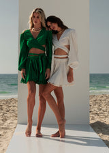 Delya Skirt and Top Set | White
