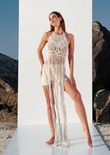 Nuru Macrame Top | Bone