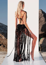 River Macrame Top | Black