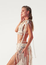 River Macrame Top | Bone