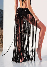Tulum Macrame Skirt | Black