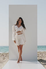 Delya Skirt and Top Set | White