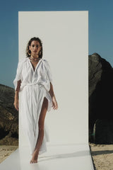 Aphrodite Robe Dress | White