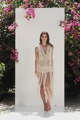 Lennox Macrame Top | Bone