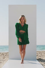 Delya Skirt and Top Set | Green