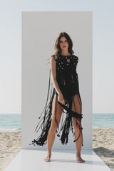 Funza Macrame Top | Black