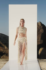 Tulum Macrame Skirt | Bone
