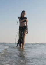 Tulum Macrame Skirt | Black