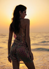 sequin set sequin outfit sequin shirt shorts beachwear beach city beach party zoethelabel