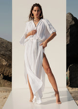 Aphrodite Robe Dress | White