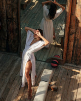 Aphrodite Robe Dress | White