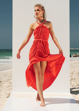 Artemis Maxi Dress | Neon Orange
