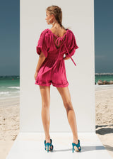 Harra Cotton Playsuit | Fuchsia