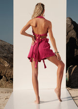 Seleny Shorts and Top Set | Fuchsia