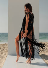 Funza Macrame Top | Black