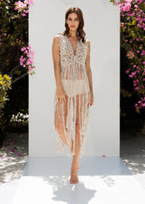 Lennox Macrame Top | Bone