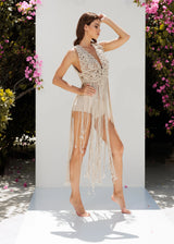 Lennox Macrame Top | Bone