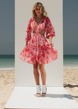 Brunch party outfit beachside pool party beach city chic dress criss cross tie back crop mini dress zoethelabel_official