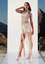 Nuru Macrame Top | Bone