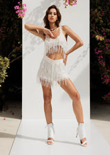 Summer Low Waist White Fringe Sexy Shorts Zoe The Label